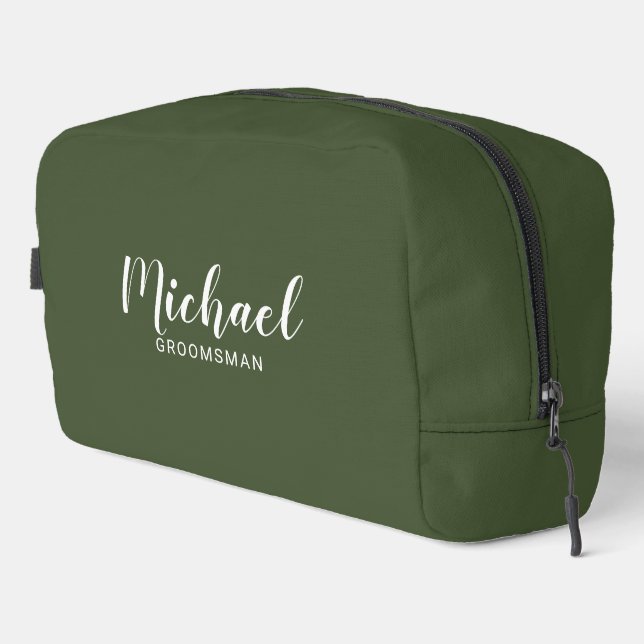 Moderne Script-Personalisierte Trauzeugen Waschbeutel (Rechte Ecke)