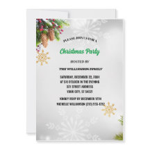 Moderne Script Pine Cone Weihnachtszeit Party Einl
