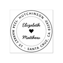 Moderne Script Round Wedding Rücksendeadresse