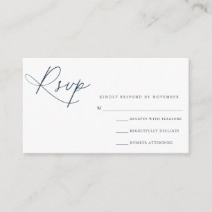 Moderne Script-RSVP-Karte Begleitkarte