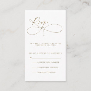 Moderne Script-RSVP-Karte Begleitkarte
