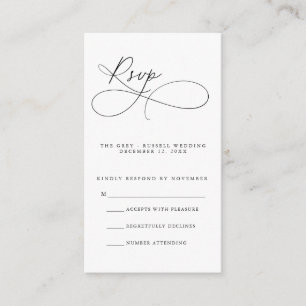Moderne Script-RSVP-Karte Begleitkarte