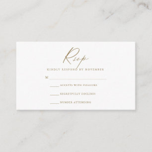 Moderne Script-RSVP-Karte Begleitkarte