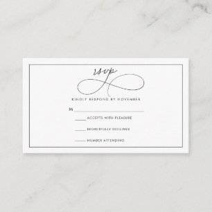 Moderne Script-RSVP-Karte Begleitkarte