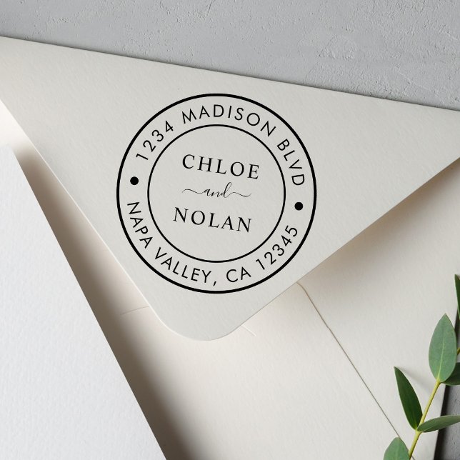 Moderne Script-Rücksendeadresse Gummistempel (Von Creator hochgeladen)