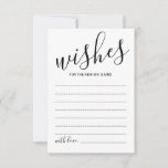 Moderne Script Wedding Advice and Wishings Card Hinweiskarte<br><div class="desc">Fügen Sie Ihrer Hochzeit eine persönliche Touch mit einem modernen Skript Hochzeitsratschlag und Wunschkarte hinzu. Diese Ratgeber-Karte zeigt Titel im modernen,  schwarz-kalligraphischen Schriftart-Stil und Details in schwarz-modernen Sans Serif Schriftart Stil auf weißem Hintergrund. Ideal für Hochzeiten,  Babydusche,  Geburtstagsparty,  Brautparty,  Junggeselinnen-Abschied und alle besondere Anlässe.</div>