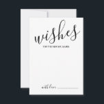 Moderne Script Wedding Advice and Wishings Card Hinweiskarte<br><div class="desc">Fügen Sie Ihrer Hochzeit eine persönliche Touch mit einem modernen Skript Hochzeitsratschlag und Wunschkarte hinzu. Diese Ratgeber-Karte zeigt Titel im modernen,  schwarz-kalligraphischen Schriftart-Stil und Details in schwarz-modernen Sans Serif Schriftart Stil auf weißem Hintergrund. Ideal für Hochzeiten,  Babydusche,  Geburtstagsparty,  Brautparty,  Junggeselinnen-Abschied und alle besondere Anlässe.</div>