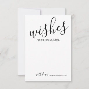 Moderne Script Wedding Advice and Wishings Card Hinweiskarte