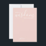Moderne Script Wedding Advice and Wishings Card Hinweiskarte<br><div class="desc">Fügen Sie Ihrer Hochzeit eine persönliche Touch mit einem modernen Skript Hochzeitsratschlag und Wunschkarte hinzu. Diese Ratenkarte enthält den Titel 'Worte der Weisheit' mit Details in weißem Skript und sans serif Schriftart Stil auf rot-rosa Hintergrund. Ideal für Hochzeiten,  Babydusche,  Geburtstagsparty,  Brautparty,  Junggeselinnen-Abschied und alle besondere Anlässe.</div>