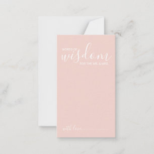 Moderne Script Wedding Advice and Wishings Card Hinweiskarte