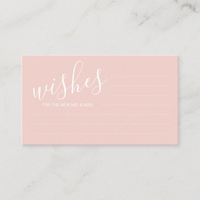 Moderne Script Wedding Advice and Wishings Card Hinweiskarte (Vorderseite)