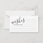 Moderne Script Wedding Advice and Wishings Card Hinweiskarte<br><div class="desc">Fügen Sie Ihrer Hochzeit eine persönliche Touch mit einem modernen Skript Hochzeitsratschlag und Wunschkarte hinzu. Diese Ratgeber-Karte zeigt Titel im modernen,  schwarz-kalligraphischen Schriftart-Stil und Details in schwarz-modernen Sans Serif Schriftart Stil auf weißem Hintergrund. Ideal für Hochzeiten,  Babydusche,  Geburtstagsparty,  Brautparty,  Junggeselinnen-Abschied und alle besondere Anlässe.</div>