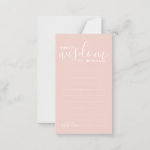 Moderne Script Wedding Advice and Wishings Card Hinweiskarte