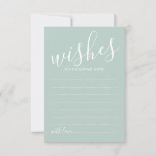 Moderne Script Wedding Advice and Wishings Card Hinweiskarte