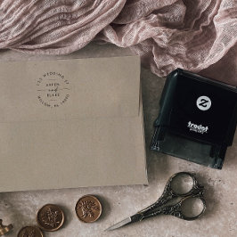 Moderne Script-Wedding-Circuit-Adresse Permastempel