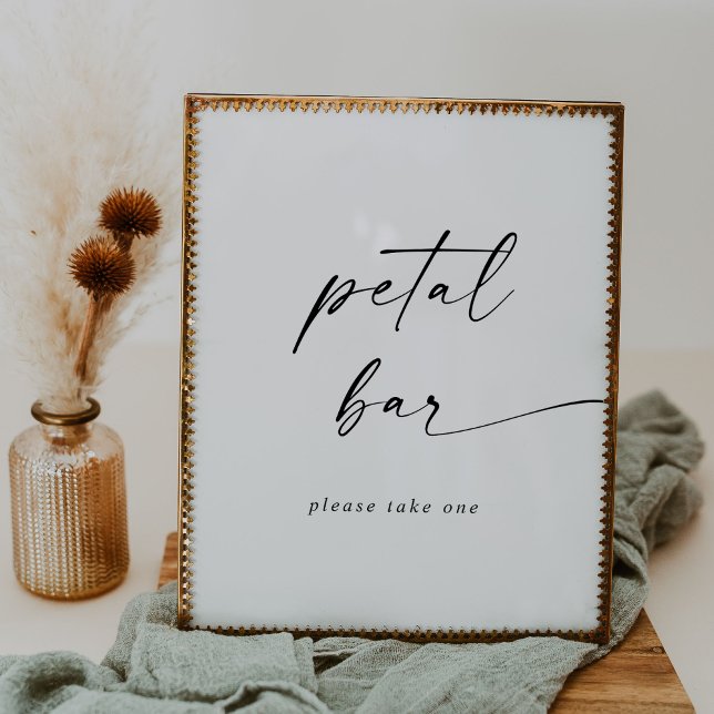 Moderne Script Wedding Petal Bar Poster (Von Creator hochgeladen)
