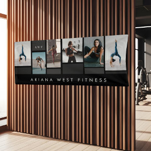 Moderne Sechs-Foto-Collage-Personal-Trainer-Fitnes Banner