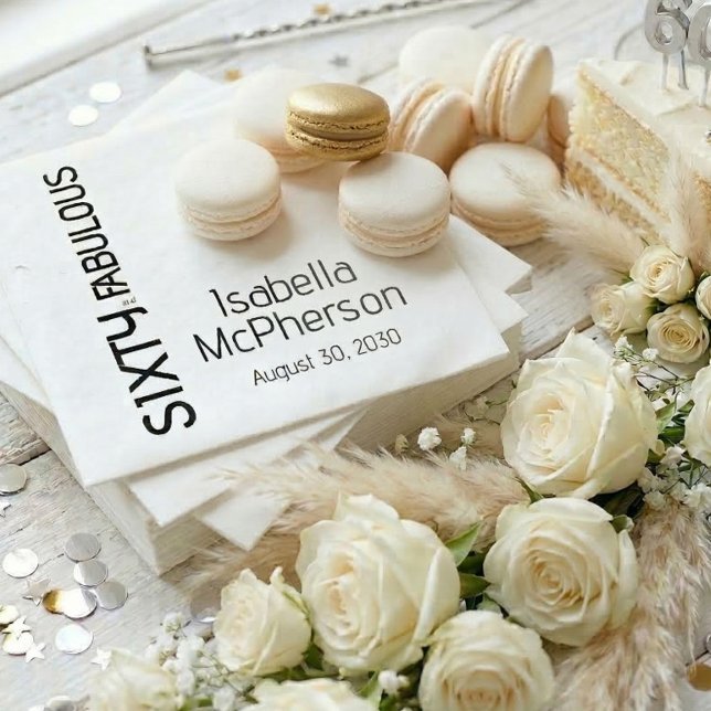 Moderne sechzig und fantastisch fett Gedankenspart Serviette (Von Creator hochgeladen)