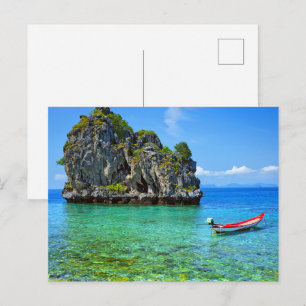 Moderne Seeblick-Flachbild-Postkarte Postkarte