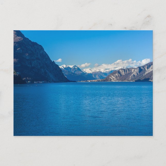 Moderne Seeblick-Flachbild-Postkarte Postkarte (Vorderseite)
