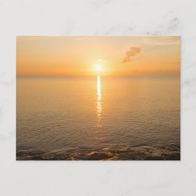 Moderne Seeblick-Flachbild-Postkarte Postkarte (Vorderseite)