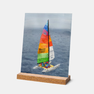 Moderne Segelboot-Nautik-Foto-Kunst-Acryl-Schild Acrylschild