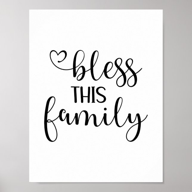 Moderne segne diese Familie zitiert Typografie Poster (Vorne)
