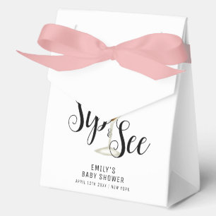 Moderne Seifenspuldusche und Martini Cocktail Baby Geschenkschachtel