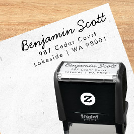 Moderne selbstfärbende Versandadressestempel Permastempel