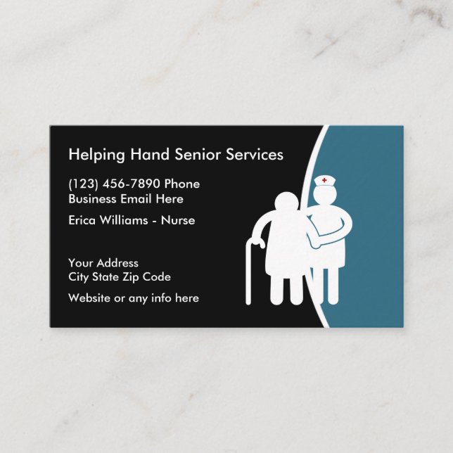 Moderne Senior Services Medical Business Cards Visitenkarte (Vorderseite)