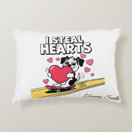 Moderne, sentimentale Valentinpilze für Haustiere Dekokissen