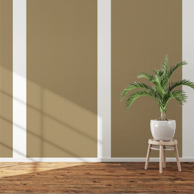 Moderne Sepia Streifen Peel und Stick Tapete (Modern Sepia Stripe Peel and Stick Wallpaper)