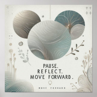 Moderne Serenity-Zitat Ruhige botanische Typografi Poster