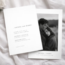 Moderne Serif-Typografie Schwarz-Weiß-Hochzeit