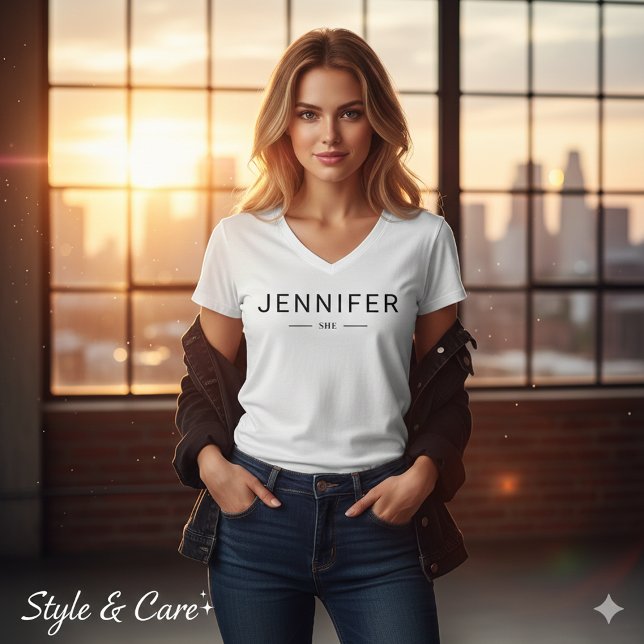 Moderne SHE inspirierte personalisierte T-Shirts f (Modern SHE Inspired Personalized T-Shirt For Women)