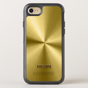Moderne Shiny Gold Metallic Textur Print OtterBox Symmetry iPhone 8/7 Hülle