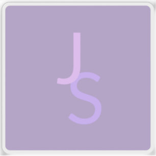 Moderne, sich überschneidende Mit Monogramm Initia Aufkleber