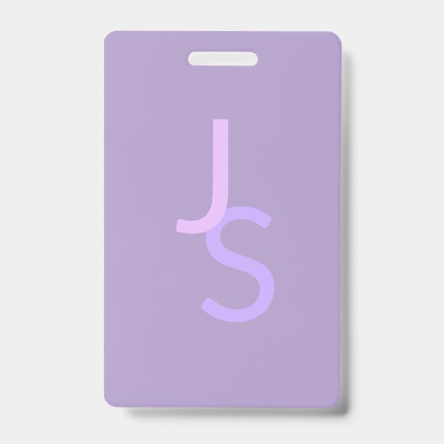 Moderne, sich überschneidende Mit Monogramm Initia Ausweis (Vorderseite)