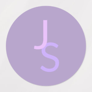 Moderne, sich überschneidende Mit Monogramm Initia Etiketten