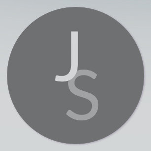 Moderne, sich überschneidende Mit Monogramm Initia Etiketten