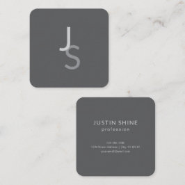 Moderne, sich überschneidende Mit Monogramm Initia Quadratische Visitenkarte
