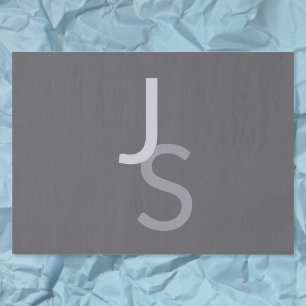 Moderne, sich überschneidende Mit Monogramm Initia Seidenpapier