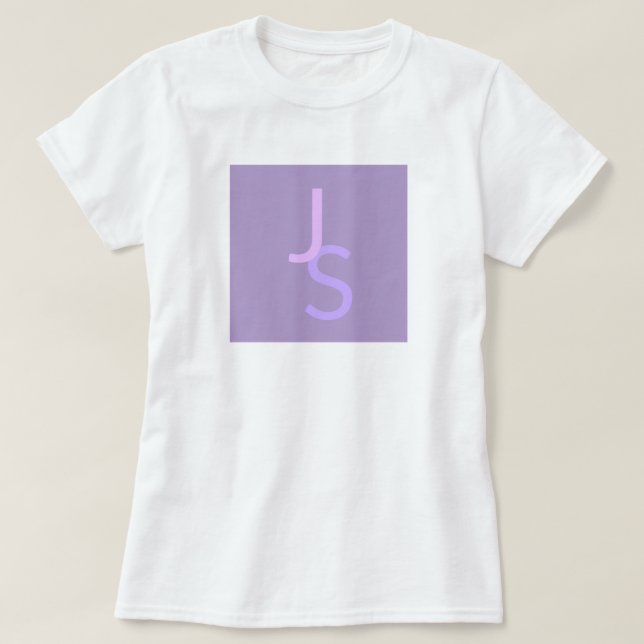 Moderne, sich überschneidende Mit Monogramm Initia T-Shirt (Design vorne)