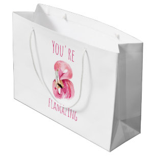 Moderne Sie sind fantastisch Schönheit pink Flamin Große Geschenktüte