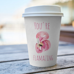 Moderne Sie sind fantastisch Schönheit pink Flamin Pappbecher