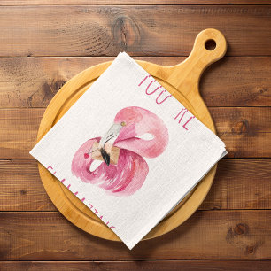 Moderne Sie sind flammende Schönheit Rosa Flamingo Geschirrtuch