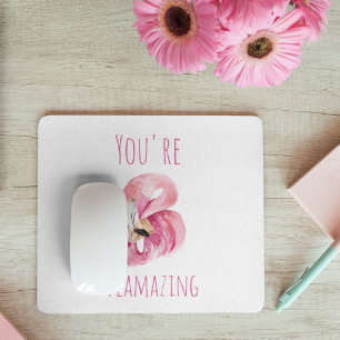 Moderne Sie sind flammende Schönheit Rosa Flamingo Mousepad