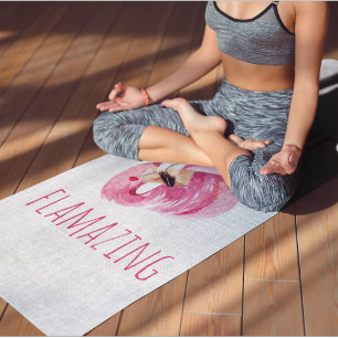 Moderne Sie sind flammende Schönheit Rosa Flamingo Yogamatte