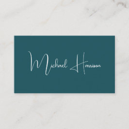 Moderne Signatur Script QR Code Beruflich grün Visitenkarte