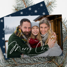 Moderne Signatur Skript Weihnachtsnachtsnacht Foto